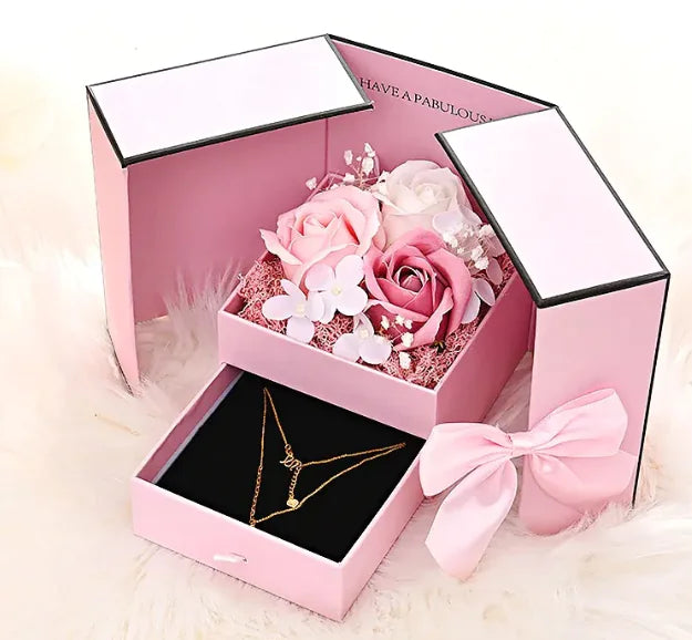 Rose Jewelry Gift Box – Double Opening Design