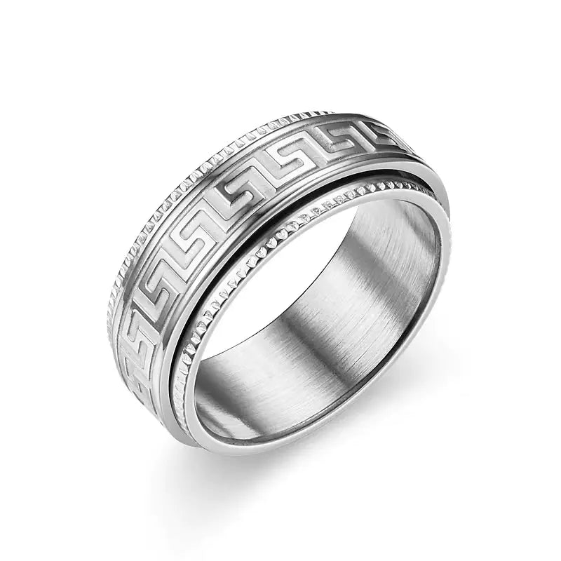 Anxiety Spinner Ring – Forged Titanium Steel (Men’s)