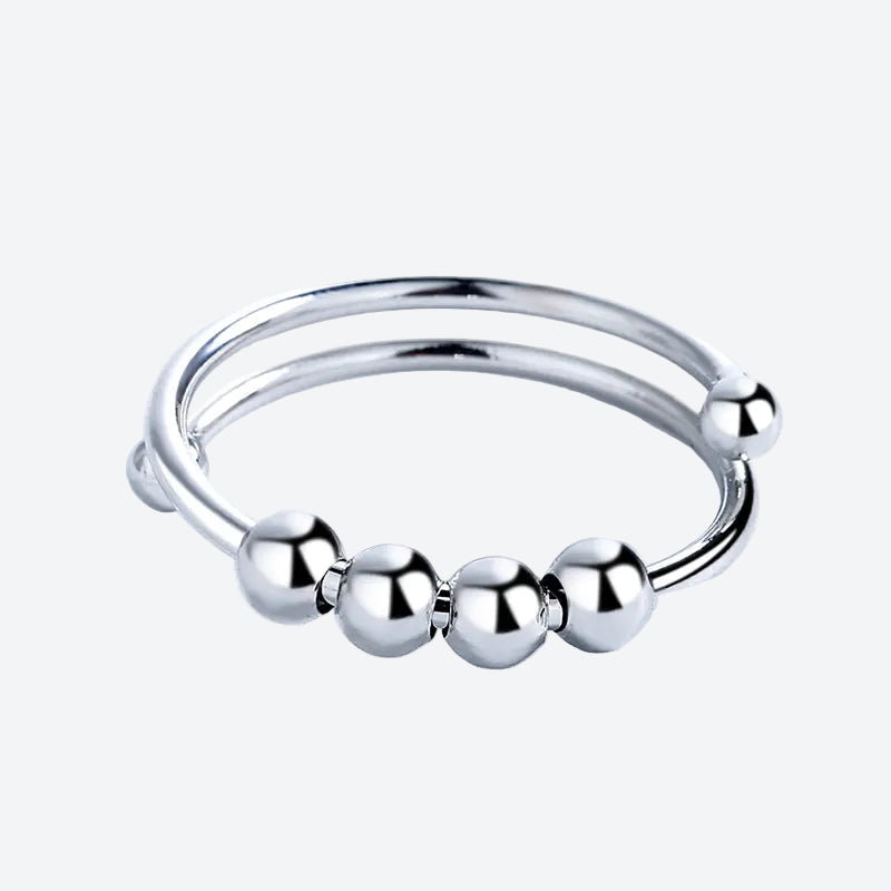 Anxiety Relief Spinner Ring – Geometric Beaded
