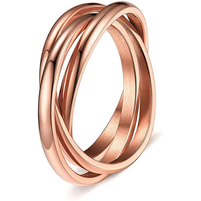 Anxiety Relief Spinner Ring – Geometric Three Ring