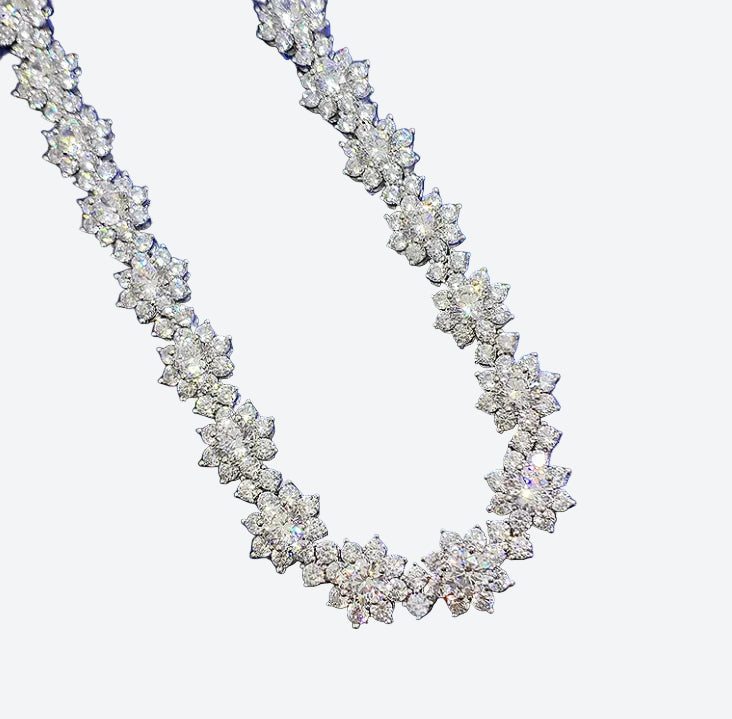 Sterling Silver Sunflower Necklace – 925 Flower Chain