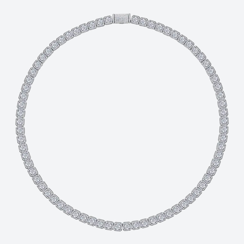 Moissanite Cuban Link Necklace – Rock Candy Edition