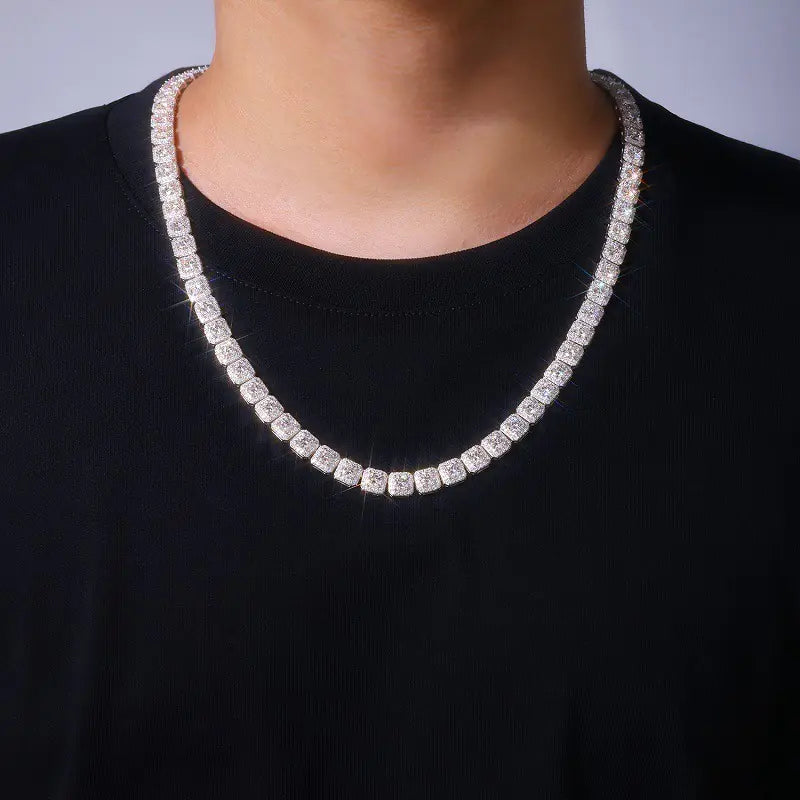 Moissanite Cuban Link Necklace – Rock Candy Edition