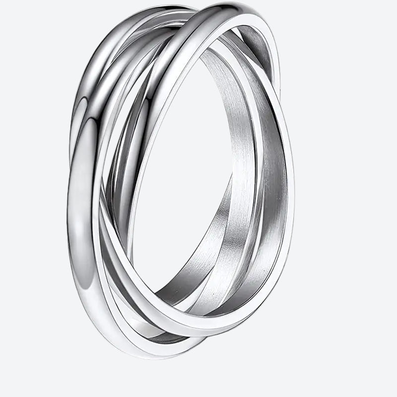 Anxiety Relief Spinner Ring – Geometric Three Ring
