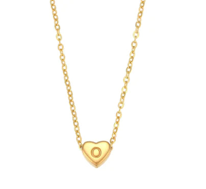 Initial Heart Necklace – 18K Gold Plated Love Pendant