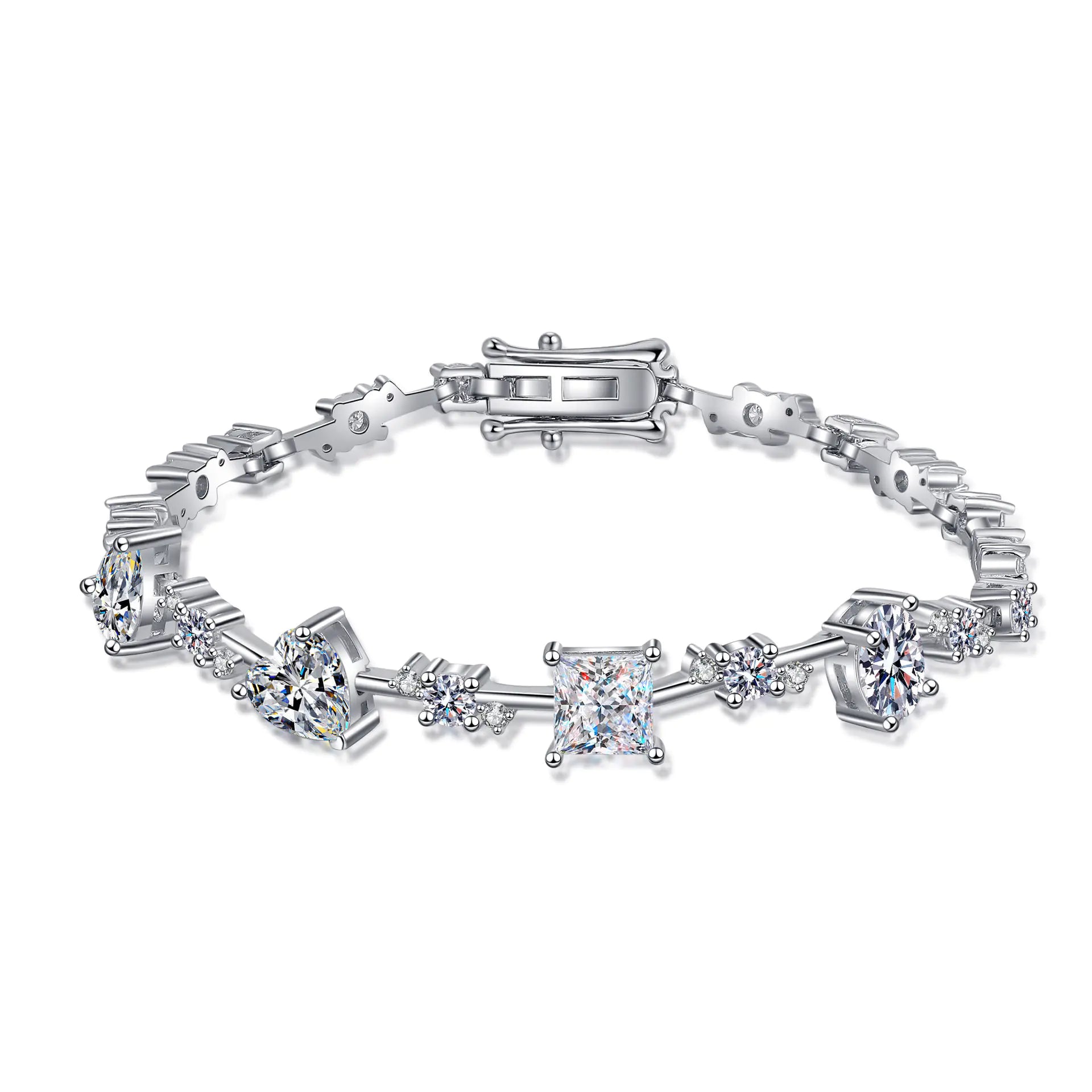 Sterling Silver Moissanite Bracelet – Starfall Design