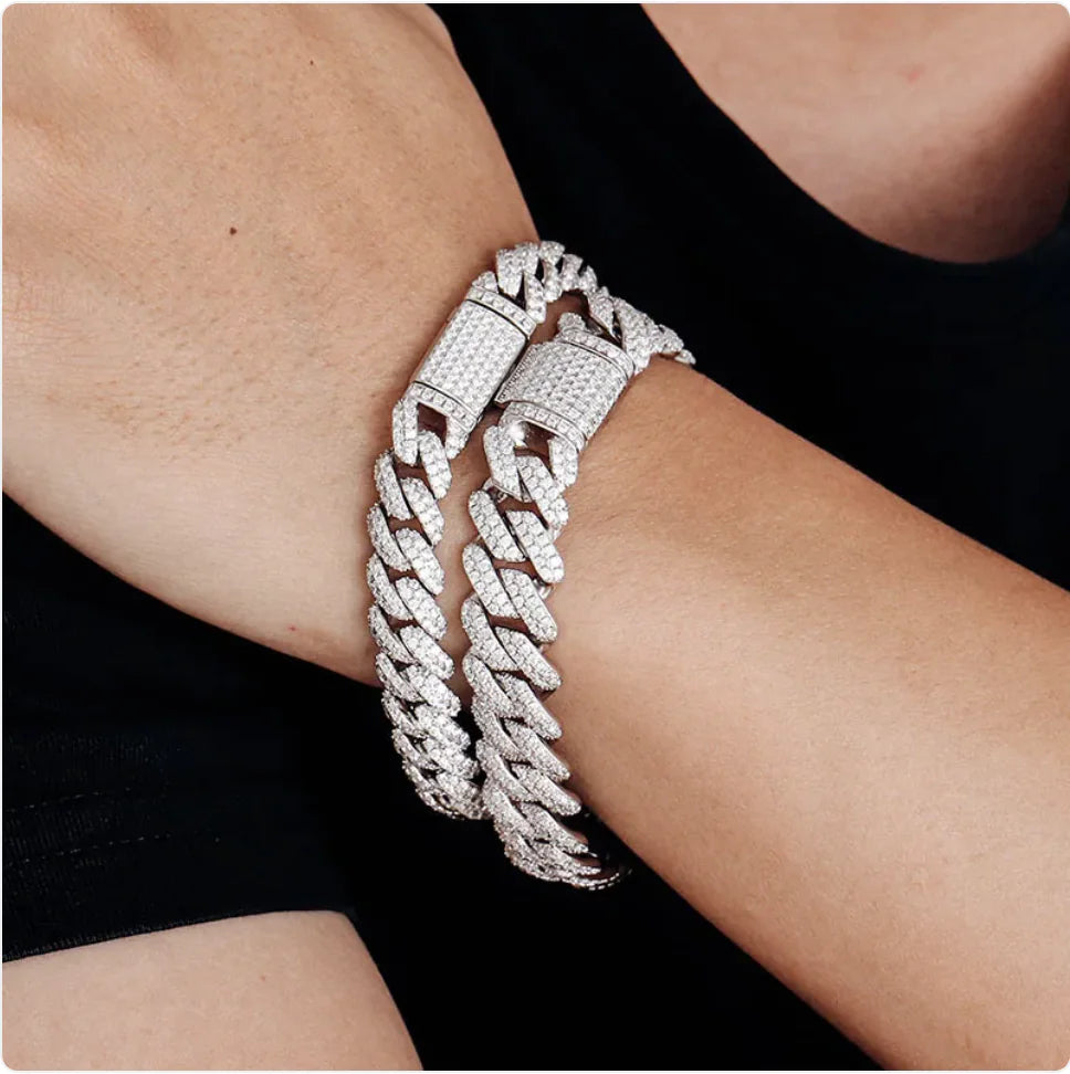 Moissanite Cuban Link Bracelet – Men’s Edition