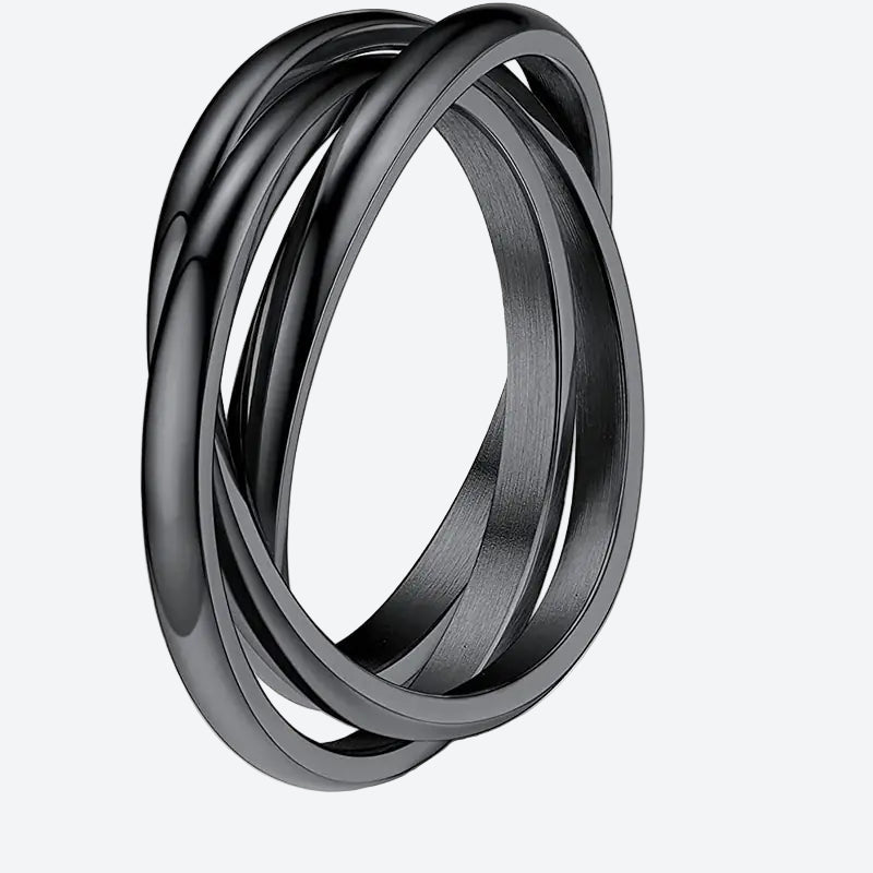 Anxiety Relief Spinner Ring – Geometric Three Ring