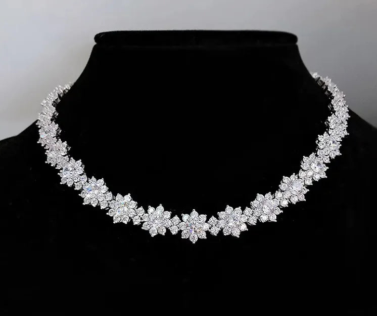 Sterling Silver Sunflower Necklace – 925 Flower Chain