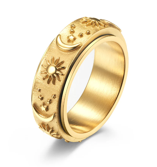 Anxiety Spinner Ring – Sun And Moon