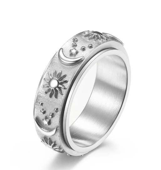 Anxiety Spinner Ring – Sun And Moon