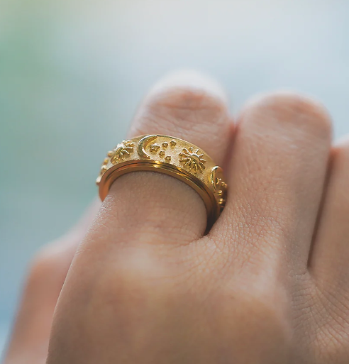 Anxiety Spinner Ring – Sun And Moon