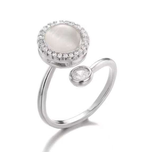 Anxiety Spinner Ring – Opal