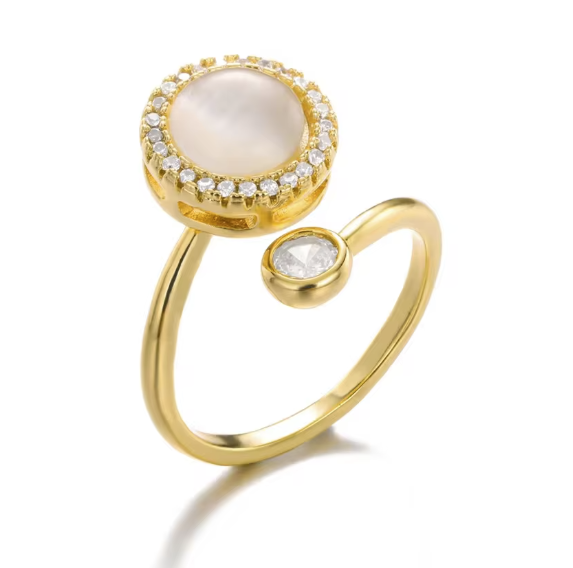 Anxiety Spinner Ring – Opal