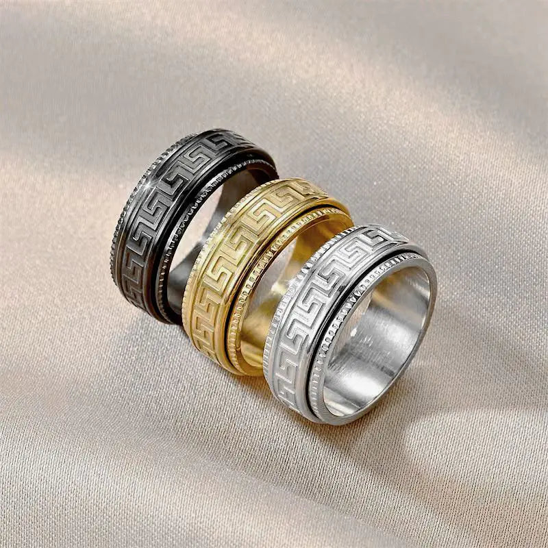 Anxiety Spinner Ring – Forged Titanium Steel (Men’s)