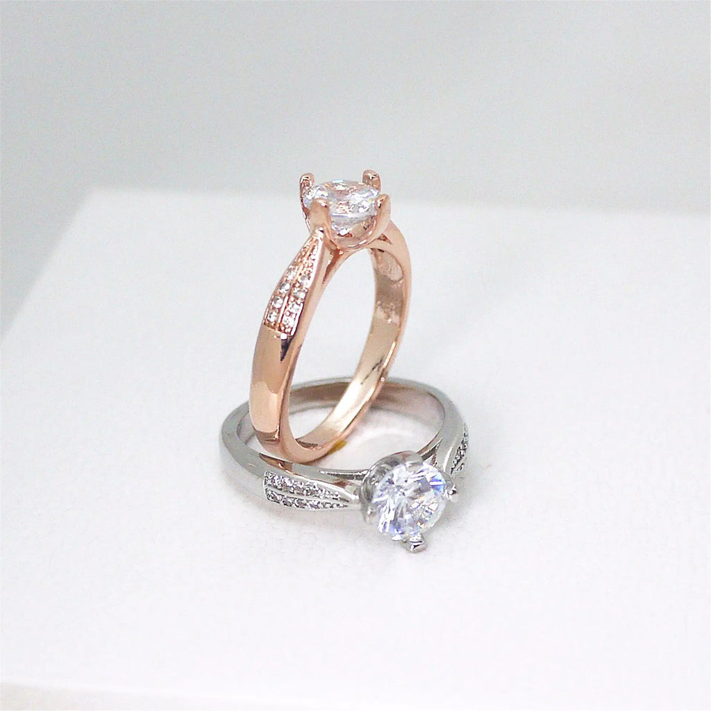 Four-Prong Lab Diamond Ring – 925 Sterling Silver