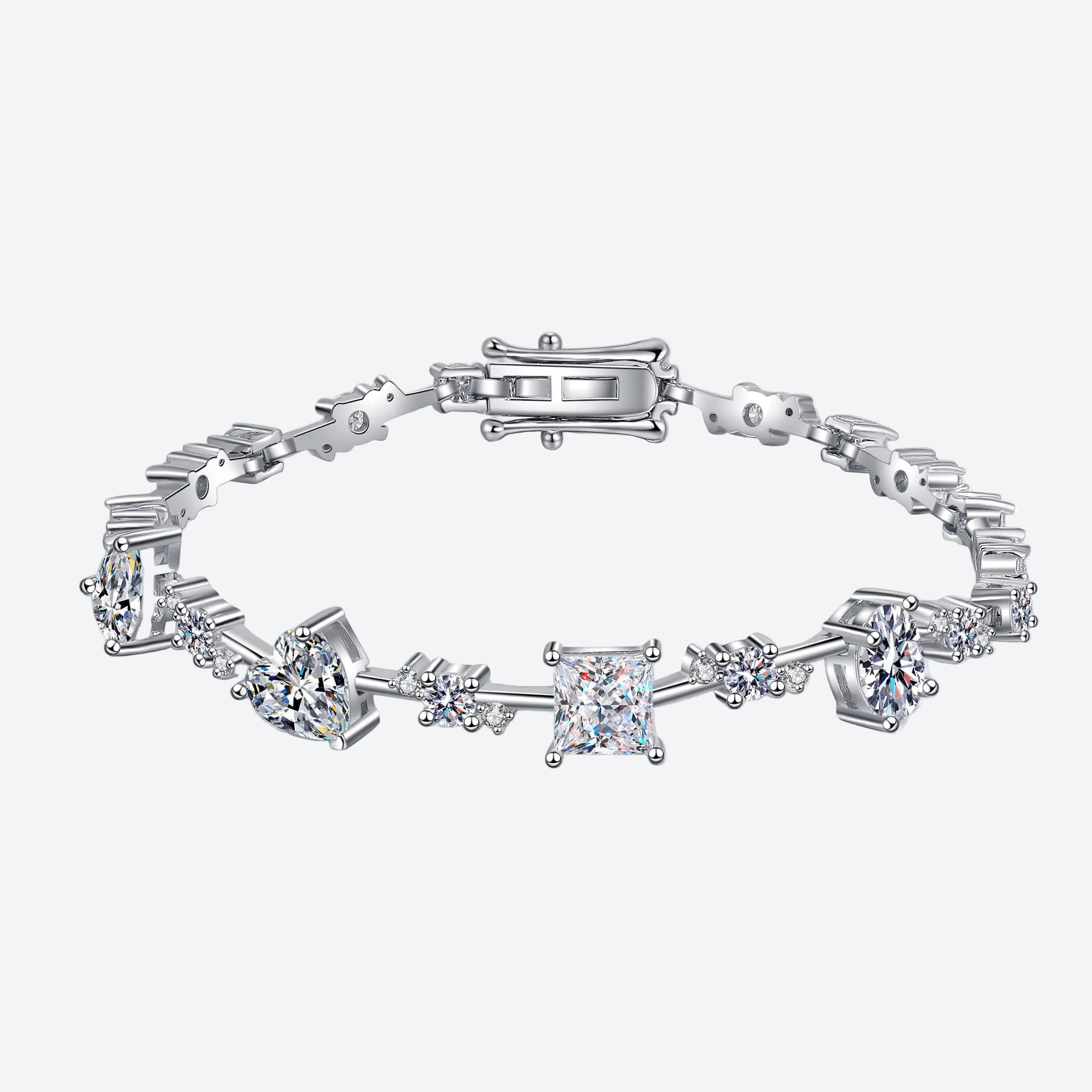 Sterling Silver Moissanite Bracelet – Starfall Design