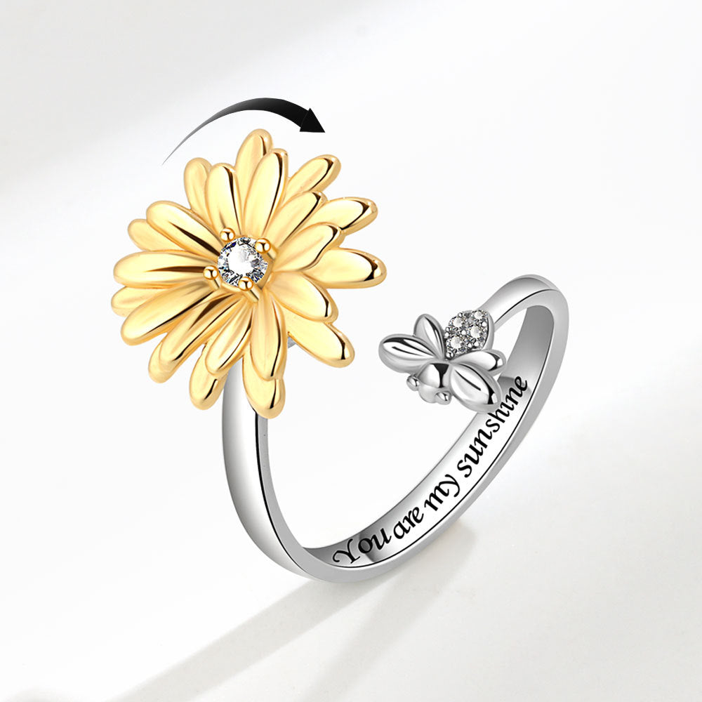 Anxiety Spinner Ring – Daisy Blossom