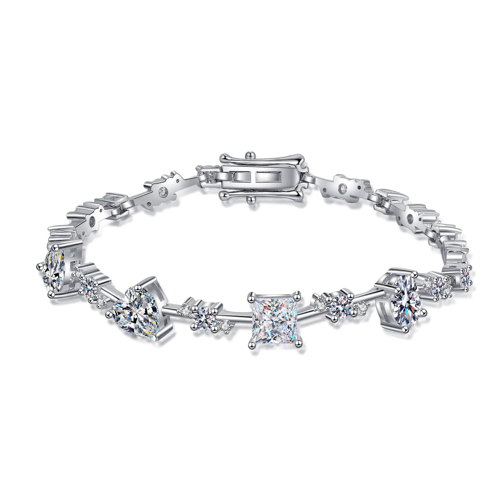 Sterling Silver Moissanite Bracelet – Starfall Design