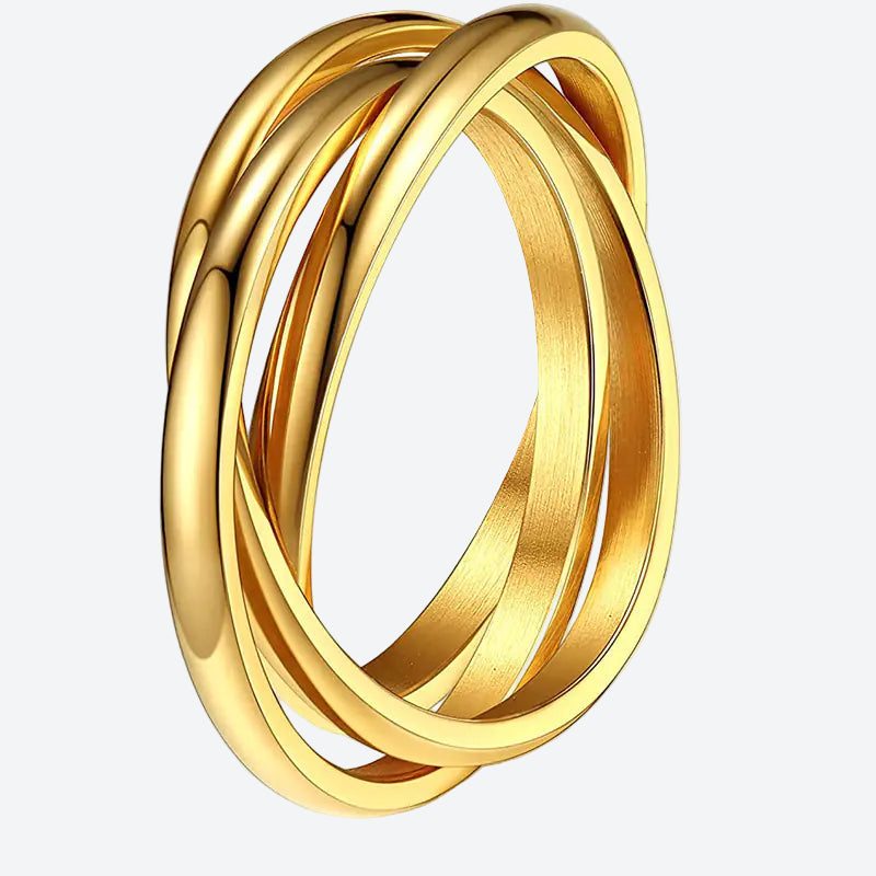 Anxiety Relief Spinner Ring – Geometric Three Ring
