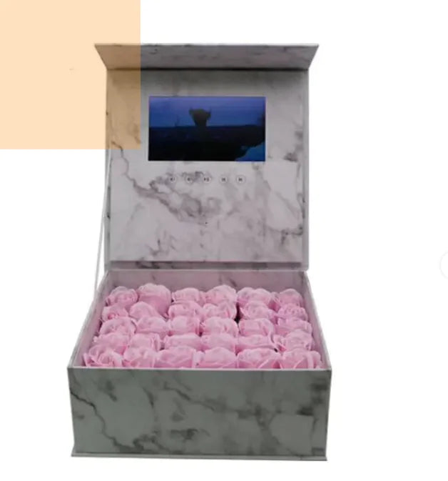 Video Gift Box with Roses – LCD Memory Edition