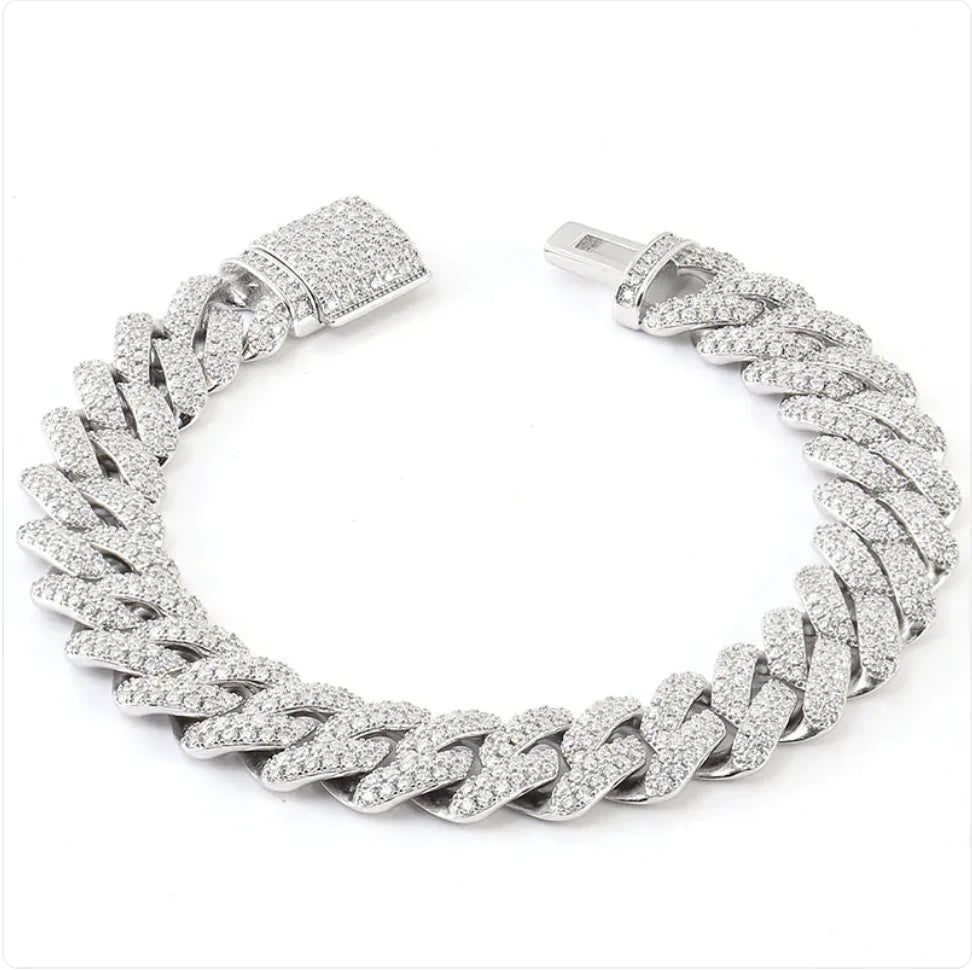 Moissanite Cuban Link Bracelet – Men’s Edition