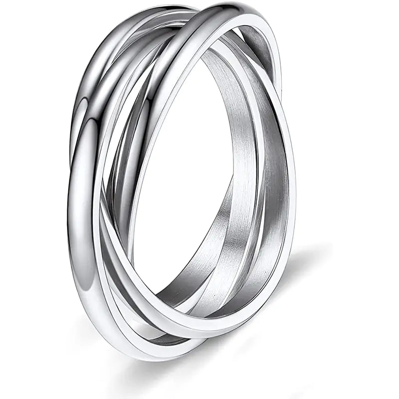 Anxiety Relief Spinner Ring – Geometric Three Ring