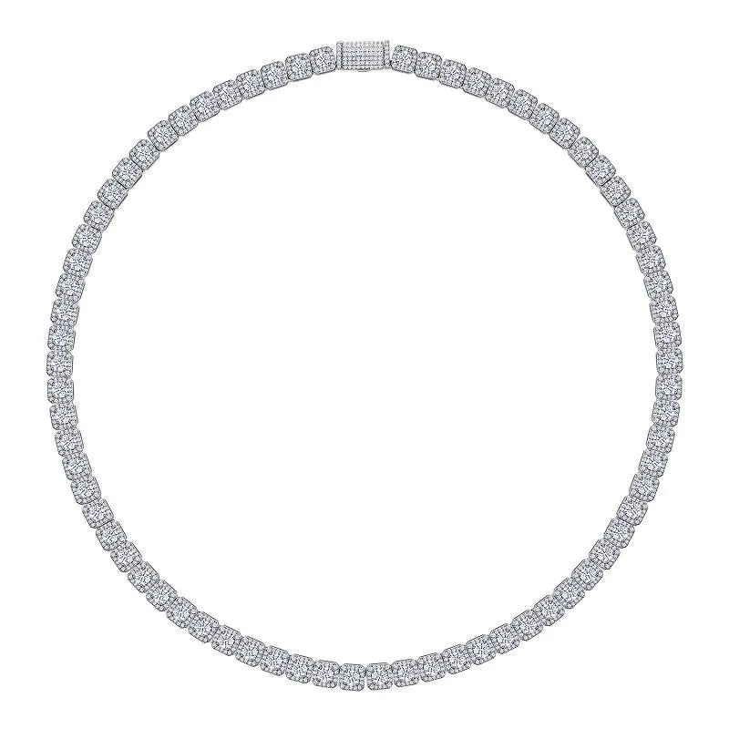 Moissanite Cuban Link Necklace – Rock Candy Edition