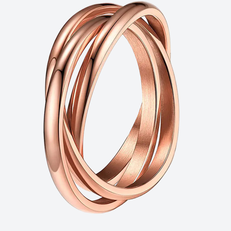 Anxiety Relief Spinner Ring – Geometric Three Ring